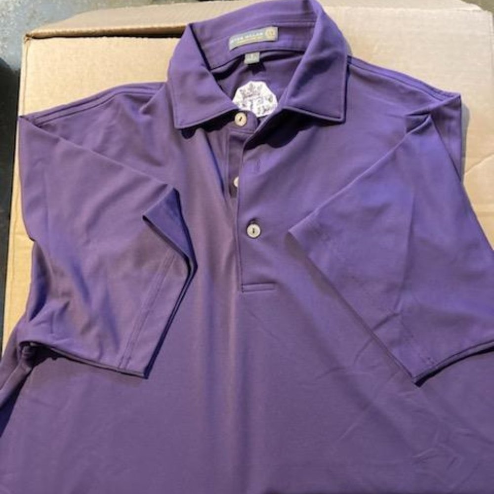 Purple Peter Millar Performance Golf Shirt